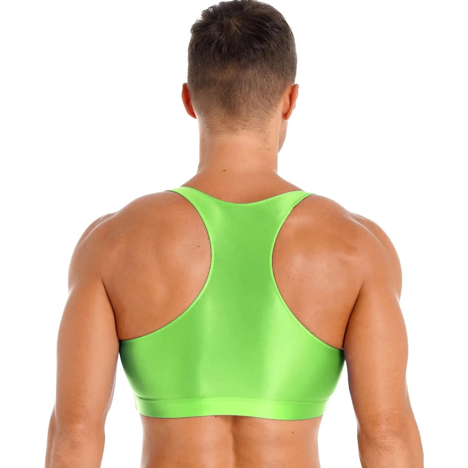 Men's Glossy Sports Crop Top