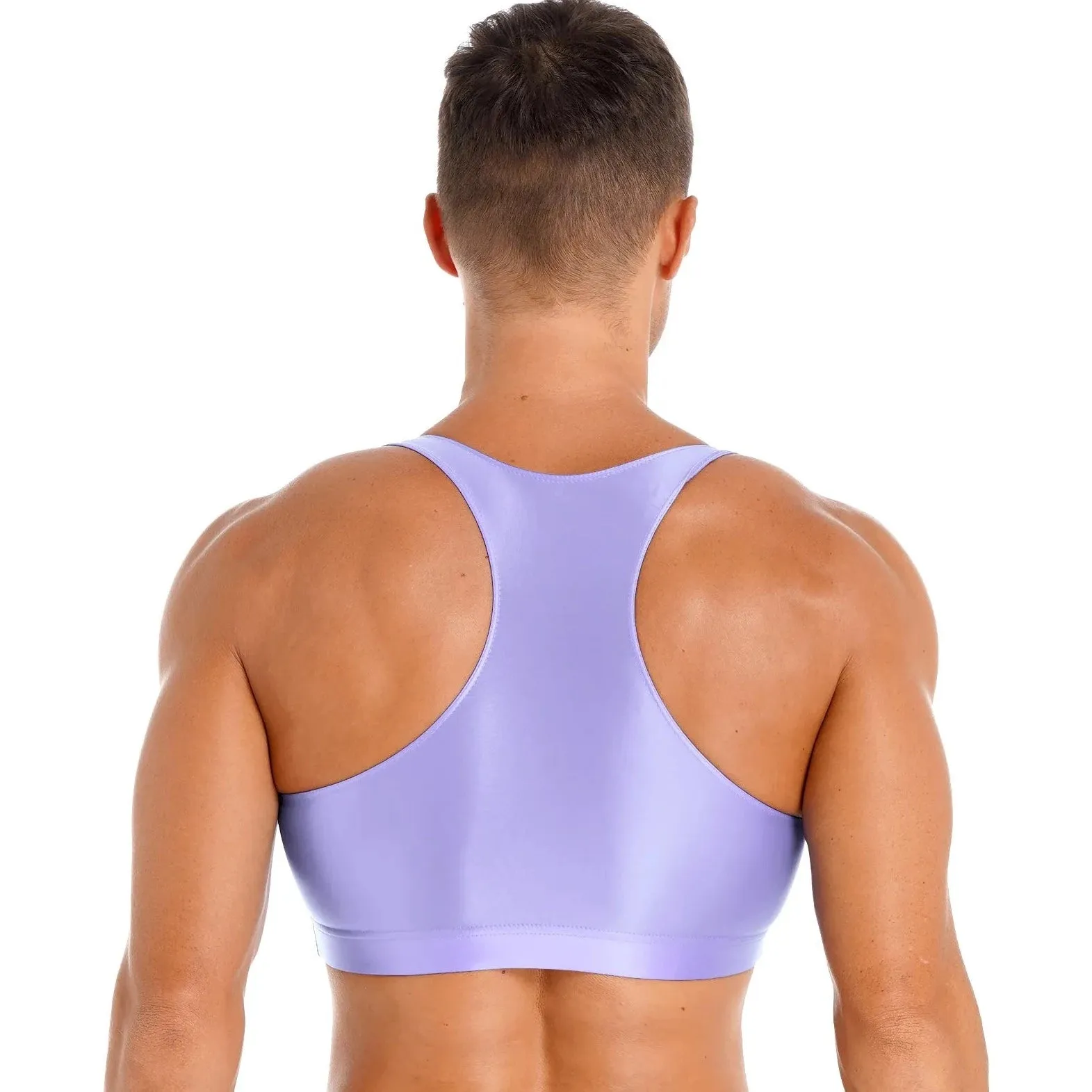 Men's Glossy Sports Crop Top