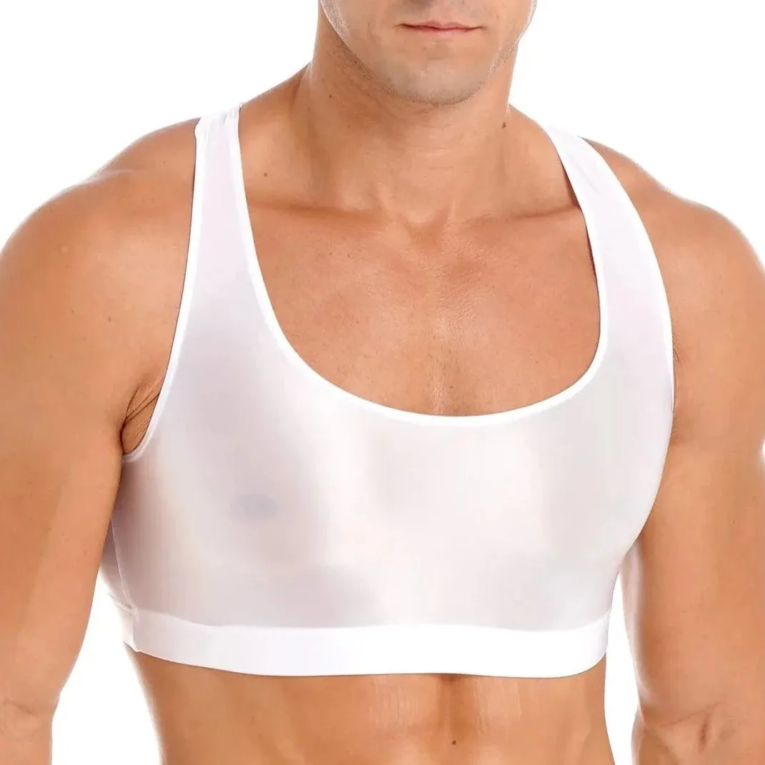 Men's Glossy Sports Crop Top
