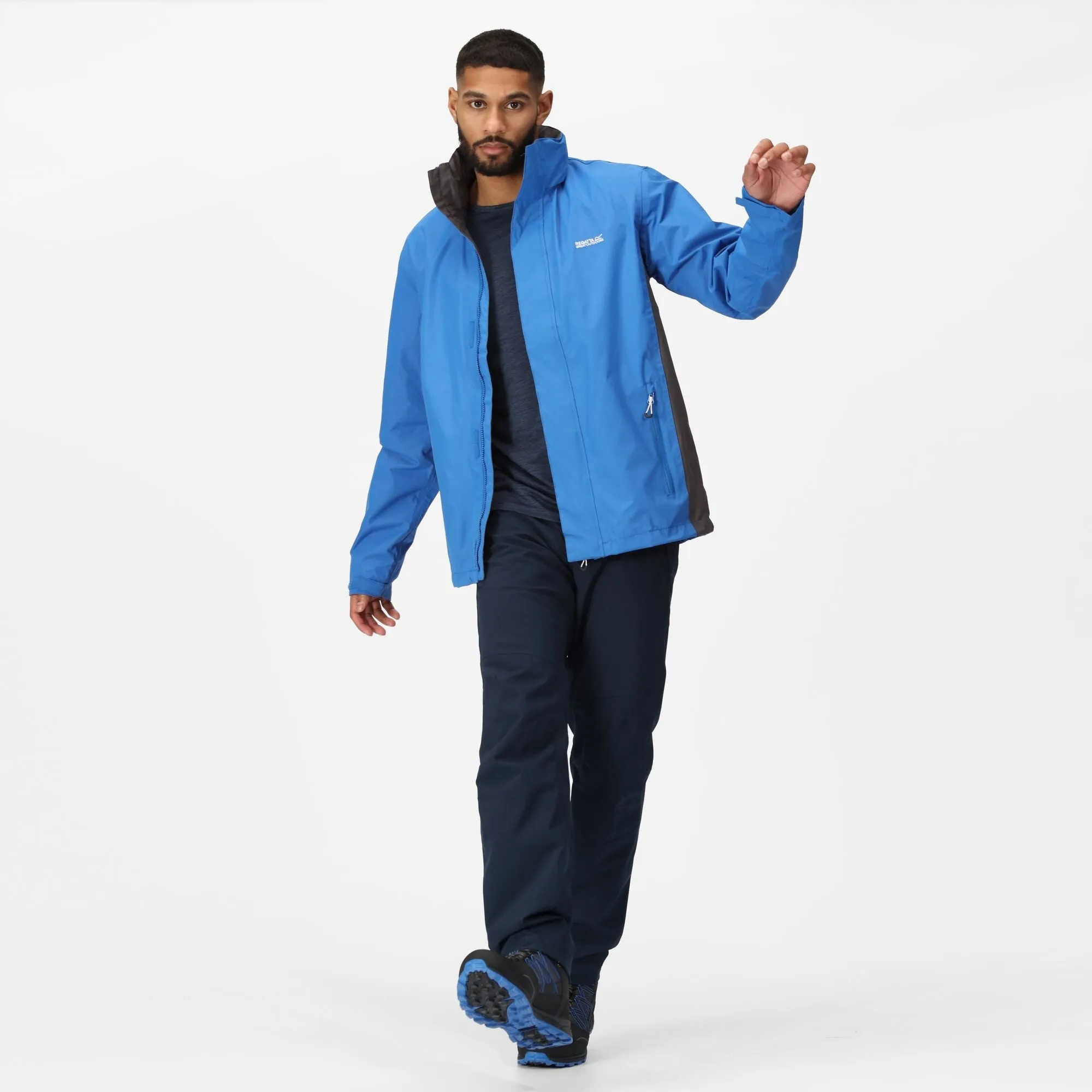 Men's Matt Waterproof Jacket Oxford Blue Iron