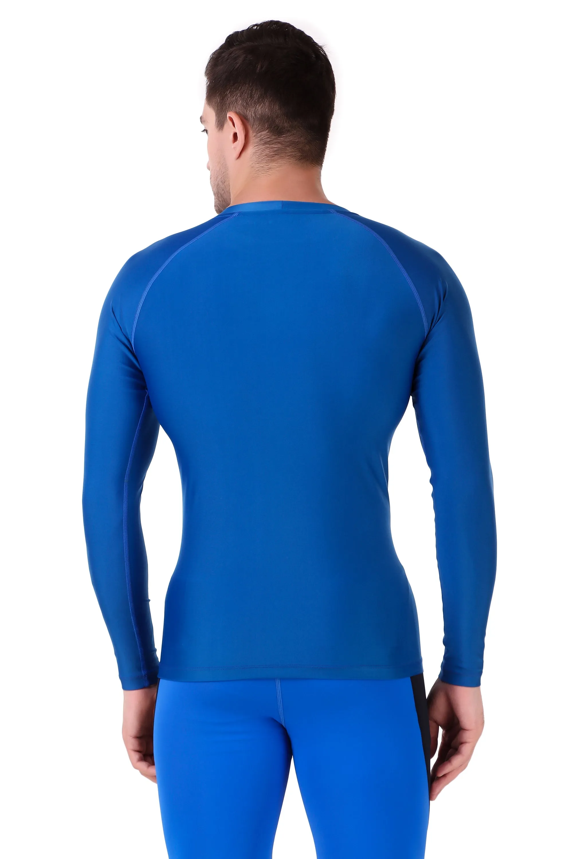 Men's Polyester Compression Tshirt Full Sleeve (Royal Blue)