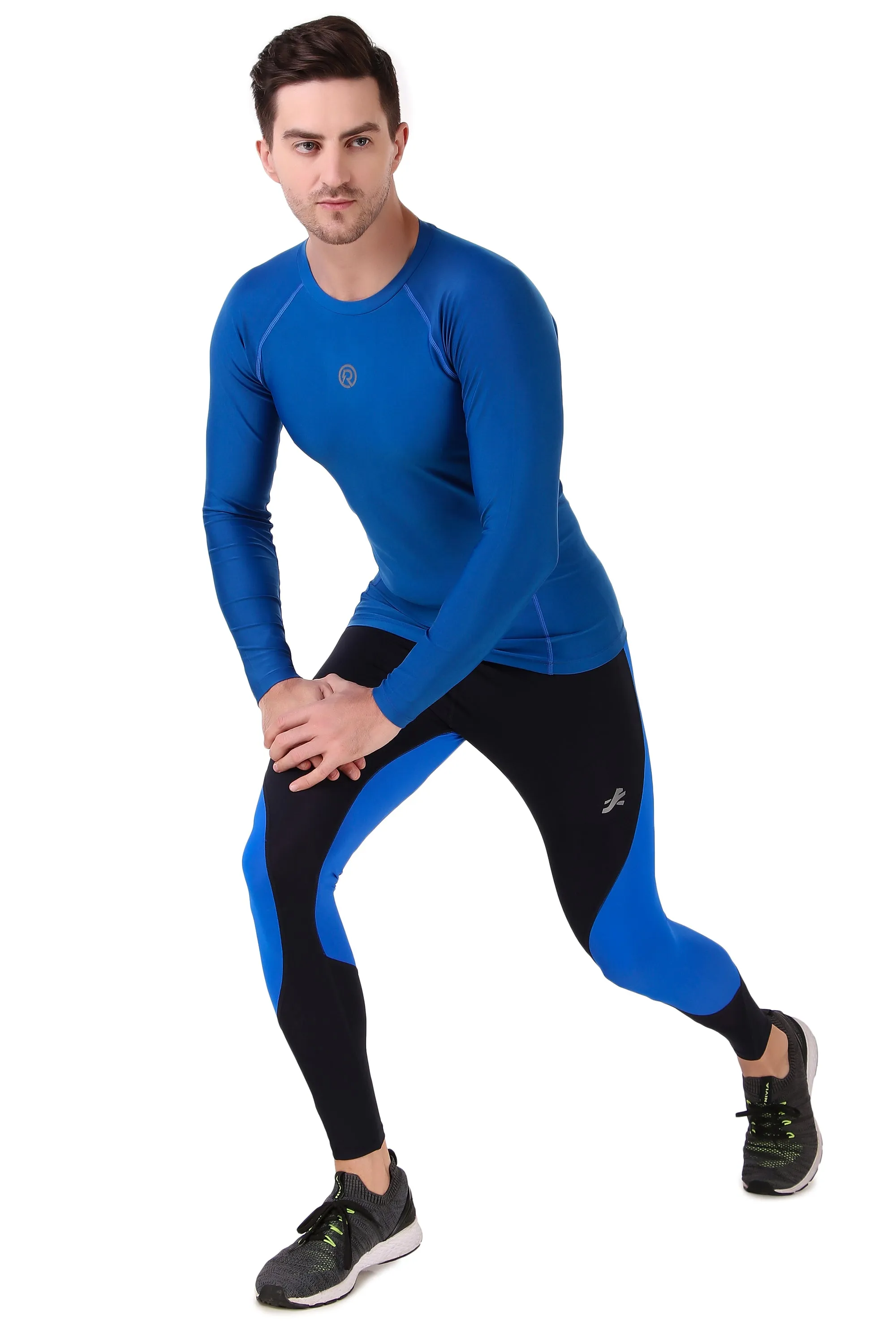 Men's Polyester Compression Tshirt Full Sleeve (Royal Blue)