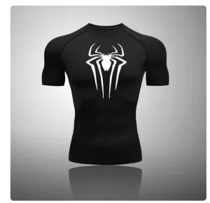 Men's Spider Graphic Athletic Compression Shirt
