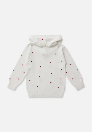 Miann & Co Kids - Knitted Hoodie - Love Heart