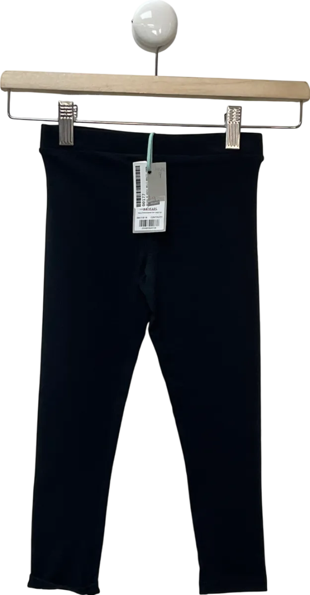 Mintie by Mint Velvet Blue Navy Embroidered Star Leggings 4 Years