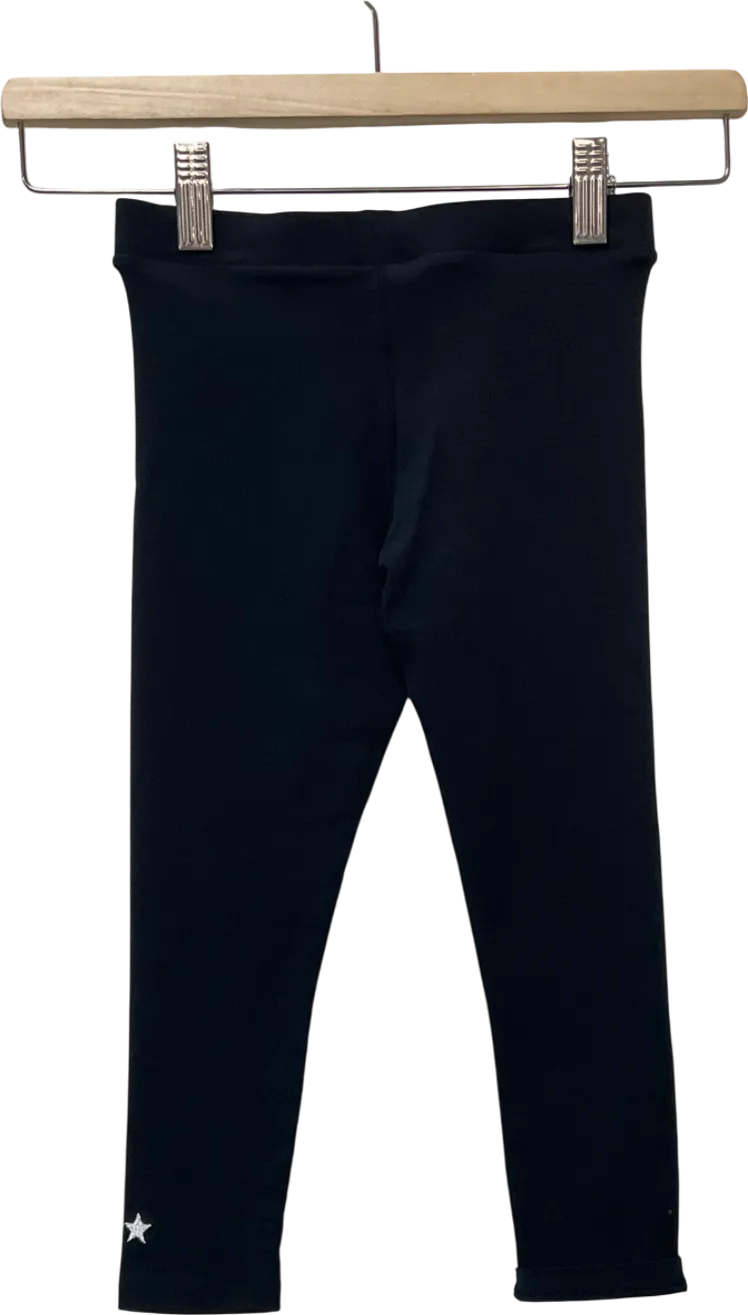 Mintie by Mint Velvet Blue Navy Embroidered Star Leggings 4 Years