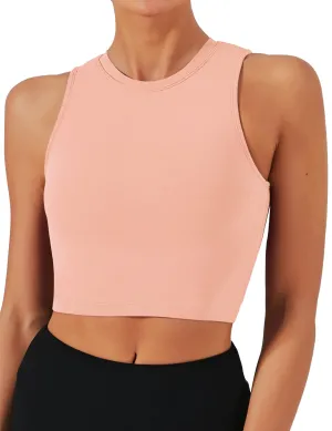 Natural Feelings Nudi Sports Bras for Women Removable Padded Yoga Tank Tops Sleeveless Fitness Workout Crop Tops