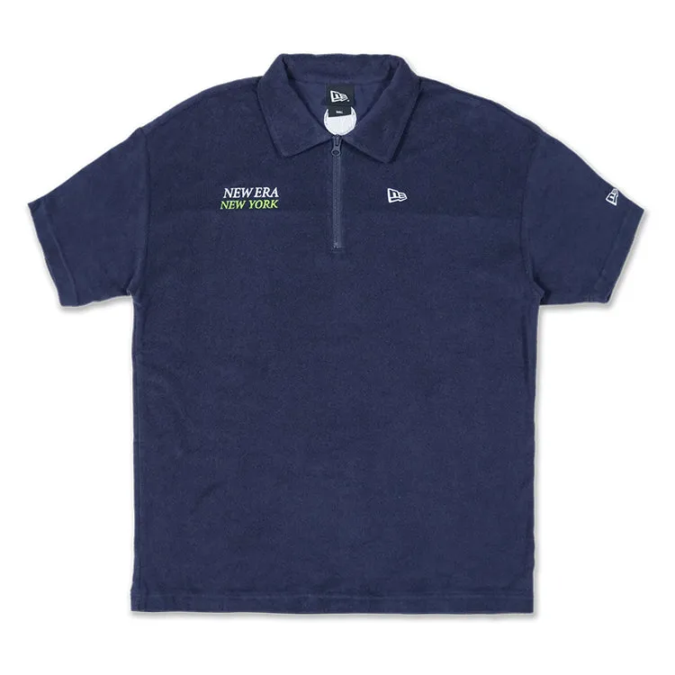 New Era Sports Club Tennis Navy Short Sleeve Terry Cloth T-Shirt
