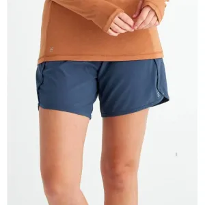 NEW FREE FLY women's bamboo lined breeze short in blue dusk ii