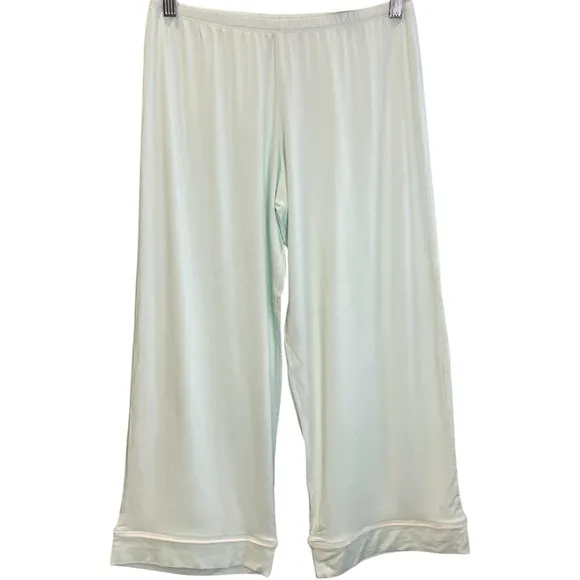 New Hale Bob 2 Piece Super Soft &amp; Cozy Baby Blue Pajama Set Capri Sleeveless XS