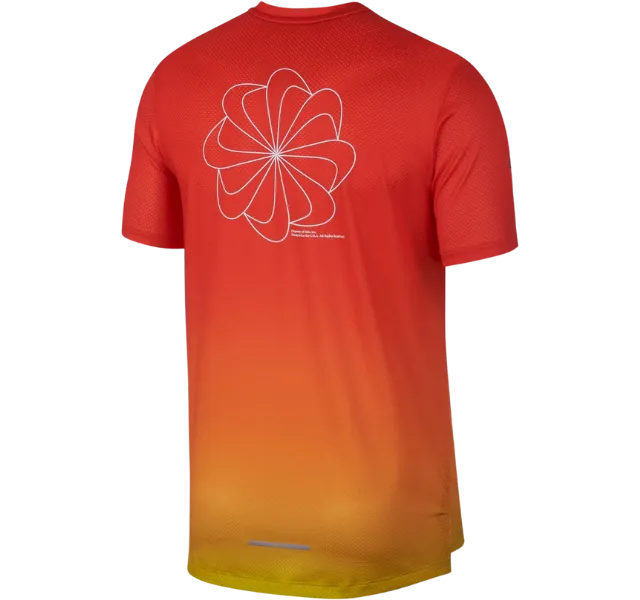 Nike DRY Miler 1.0 T-Shirt - Gradient Red/Yellow