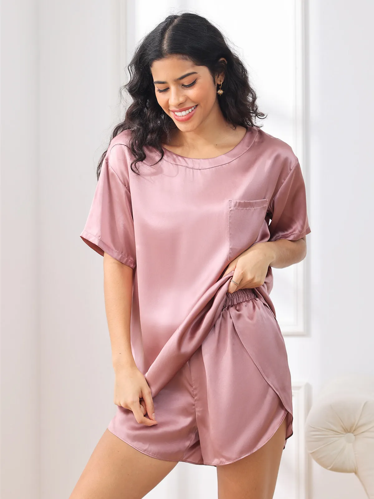 Norabel - Smooth Solid Elegance Woman's Pajama Set