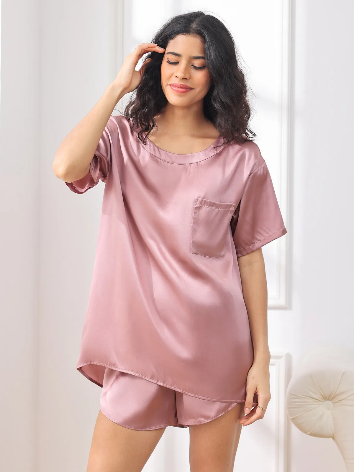 Norabel - Smooth Solid Elegance Woman's Pajama Set