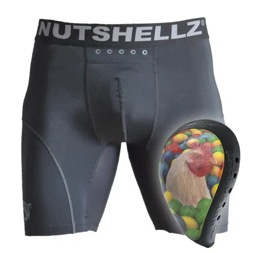 Nutshellz® White Cock & Balls/Black Surround/Jock Combo/Adult/Level 1