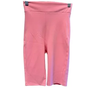 NWT Nocturne Women’s Pink Ribbed High Waist Bike Athletic Shorts - XS