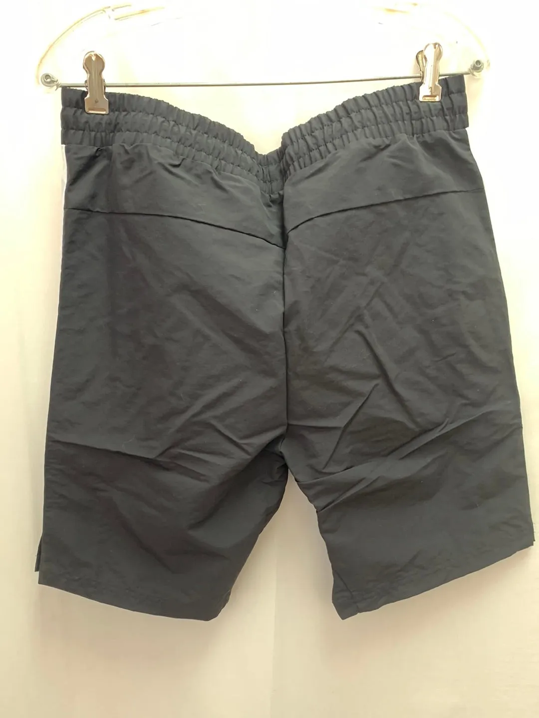 NWT - REEBOK black white MYT Woven Side Snap Shorts - Medium