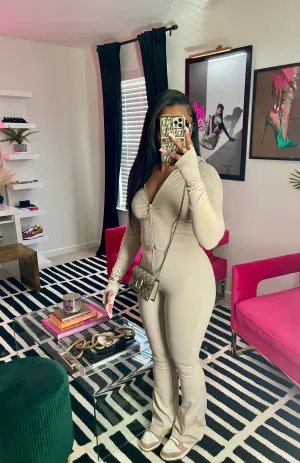 Oatmeal Flared Pants