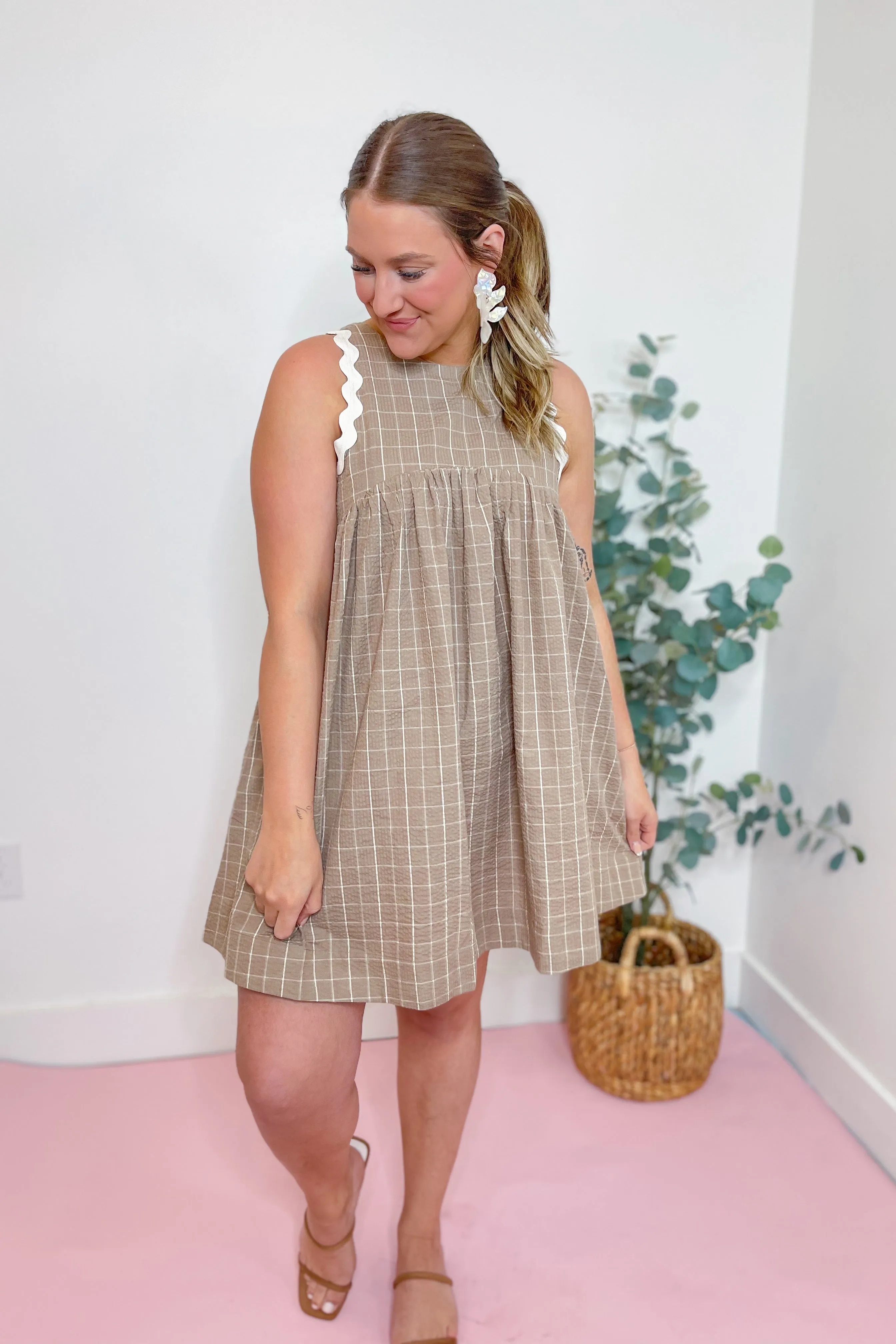 Olivia Plaid Sleeveless Dress