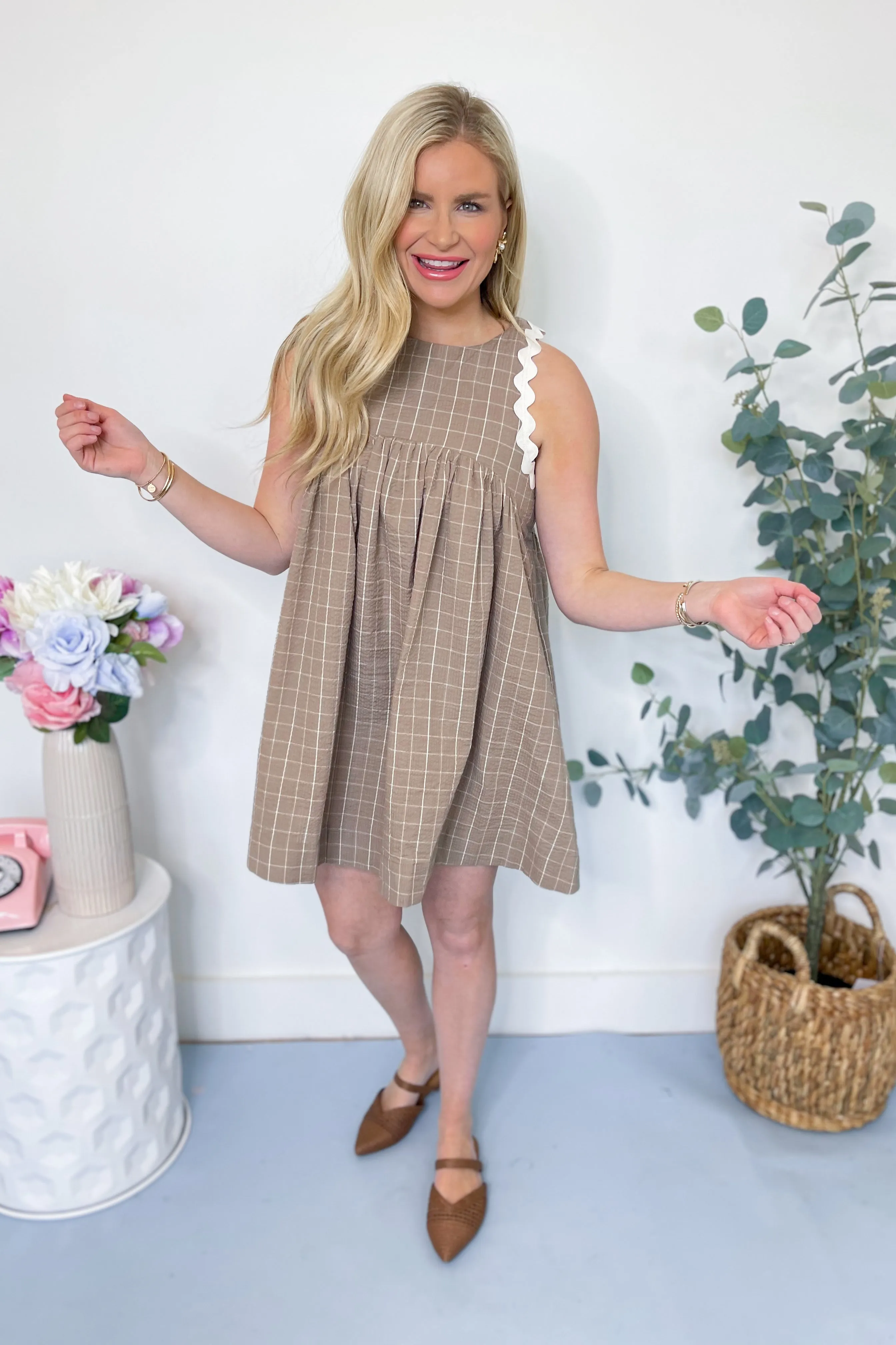 Olivia Plaid Sleeveless Dress