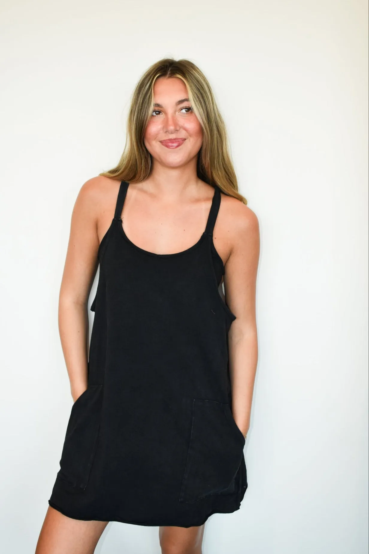 On The Go Athletic Dress- Black