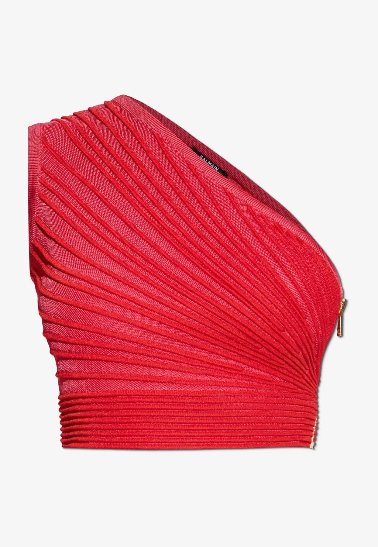 One-Shoulder Ruched Cropped Top