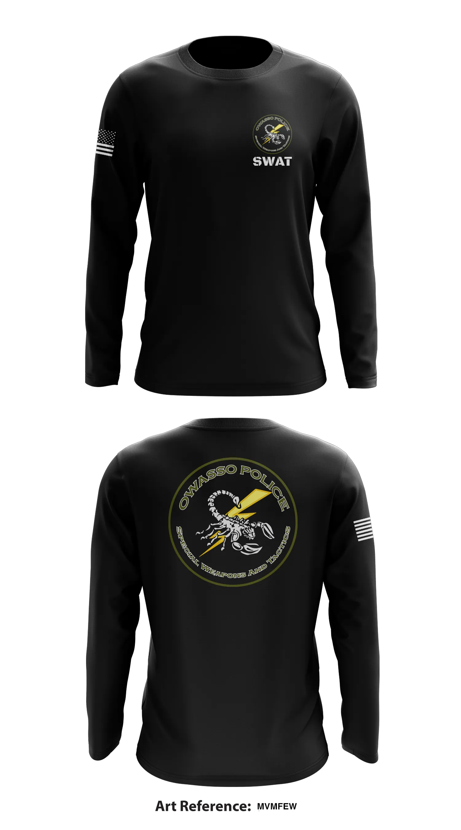 Owasso SWAT Store 1 Core Men's LS Performance Tee - MVmfEW