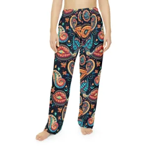Paisley Pattern Pajama Pants for Cozy Queens