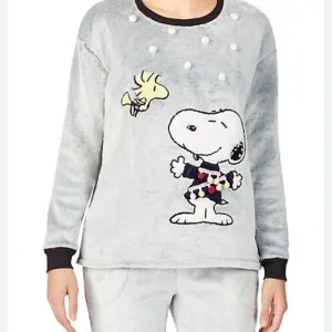 Peanuts Snoopy 2 Piece Loung Wear set Super Soft Velour Excellent Condition Med