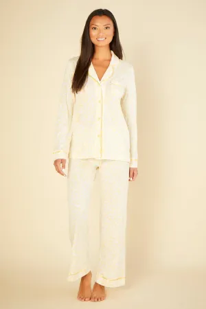 Petite Printed Long Sleeve Top & Pant Pajama Set