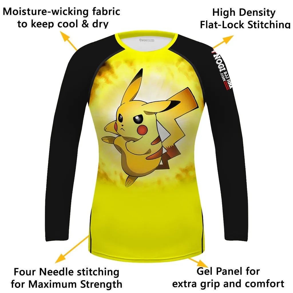 Pikachu Women's BJJ Rash Guard Compression Shirts