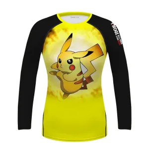 Pikachu Women's BJJ Rash Guard Compression Shirts