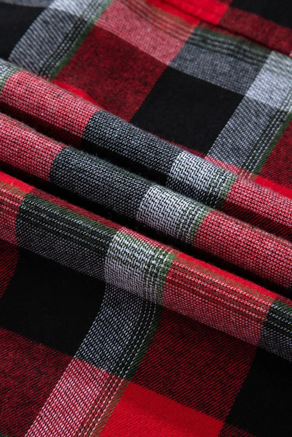 Plaid Long Sleeve Lounge Set