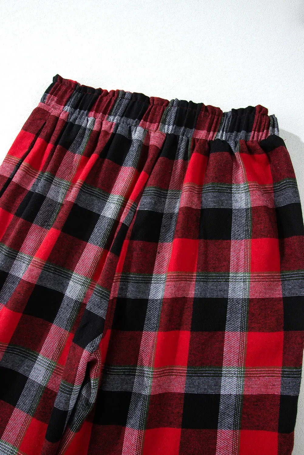 Plaid Long Sleeve Lounge Set