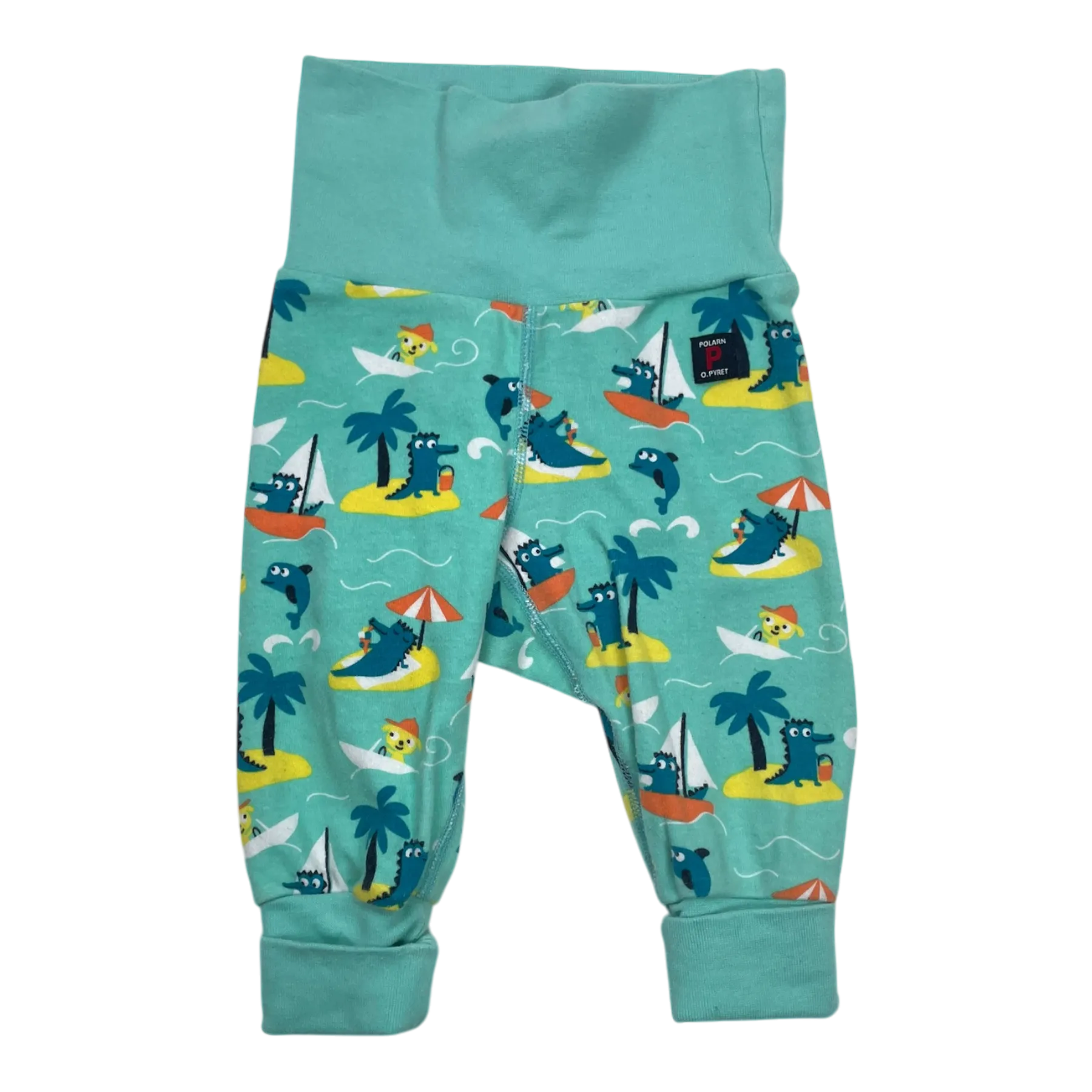 Polarn O. Pyret baby pants, aqua blue | 56cm
