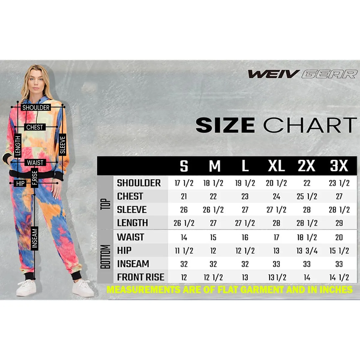 Pop Womens Cotton Tye Dye Lounge Wear Sweat Set
