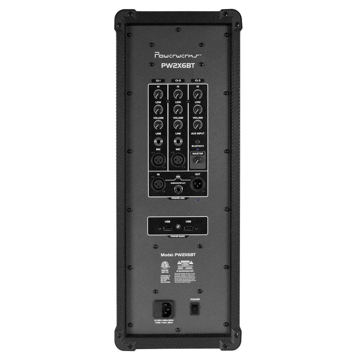 Powerwerks Tower PA Speaker with Bluetooth ~ 200W