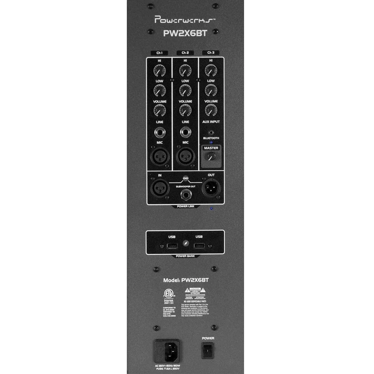 Powerwerks Tower PA Speaker with Bluetooth ~ 200W