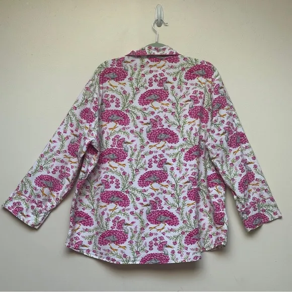 PrintFresh RARE Queen Lotus print in Pink Cloud Pajama Top Size 2X
