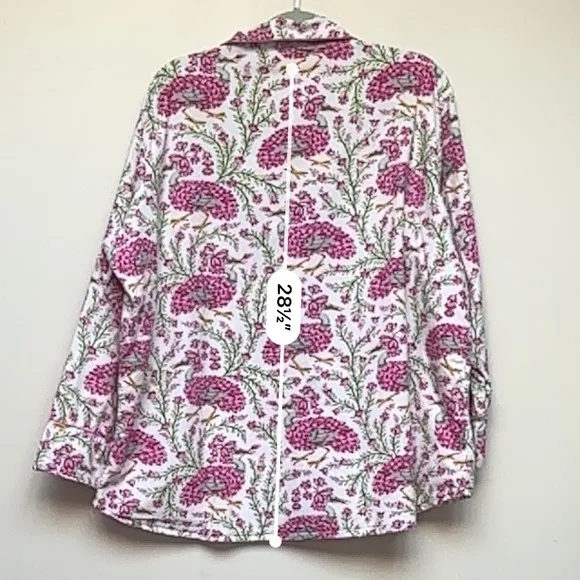 PrintFresh RARE Queen Lotus print in Pink Cloud Pajama Top Size 2X