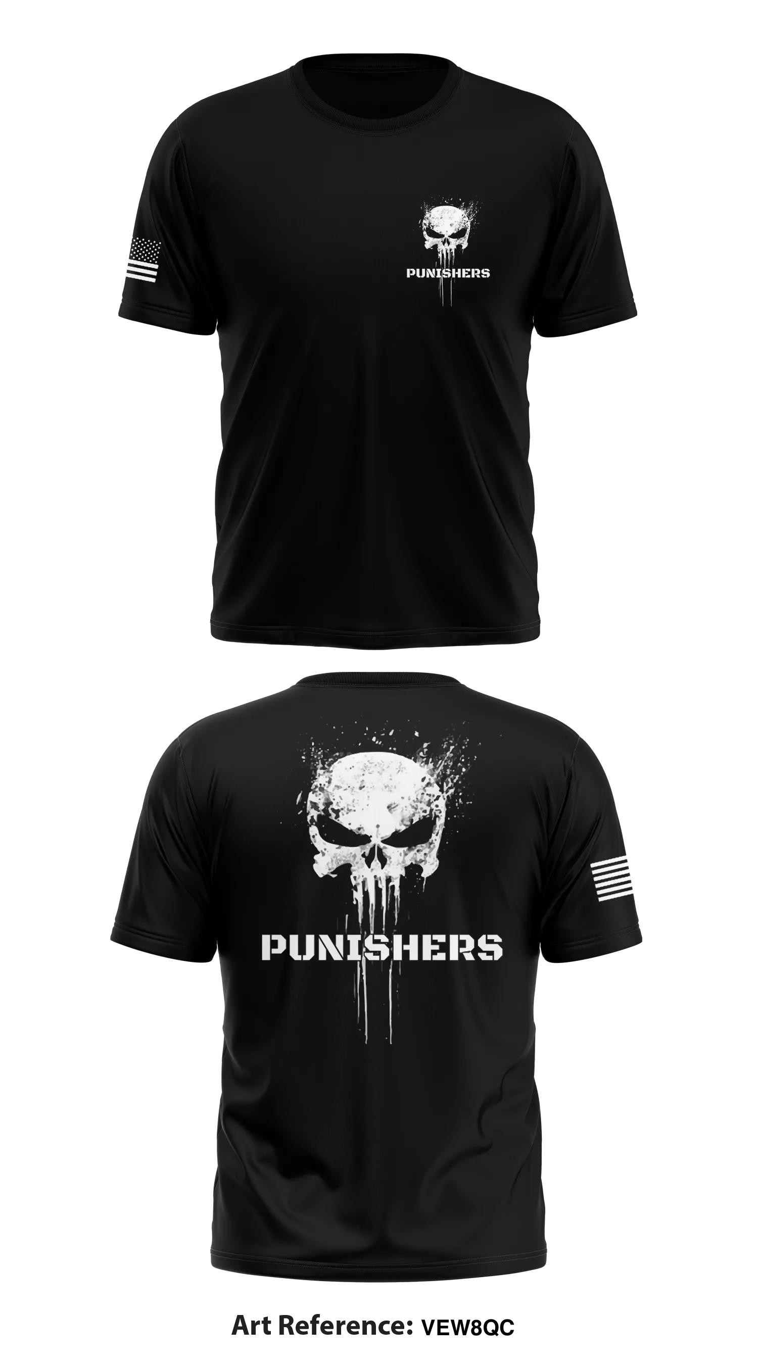 Punishers Store 2 Core Men's SS Performance Tee - VeW8Qc