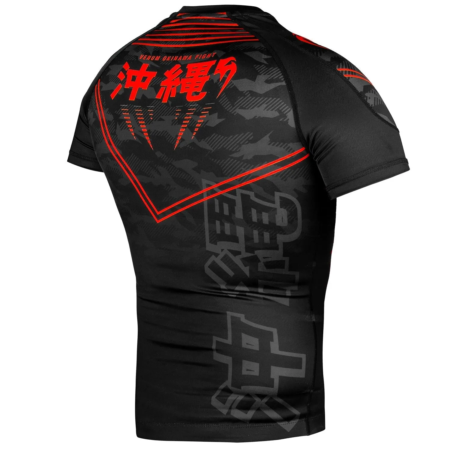 Rashguard Venum Okinawa 2.0 - Manches courtes - Noir/Rouge
