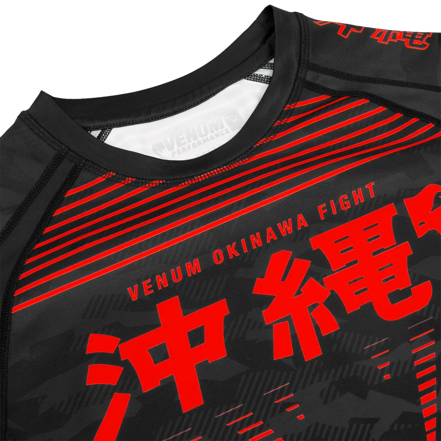 Rashguard Venum Okinawa 2.0 - Manches courtes - Noir/Rouge