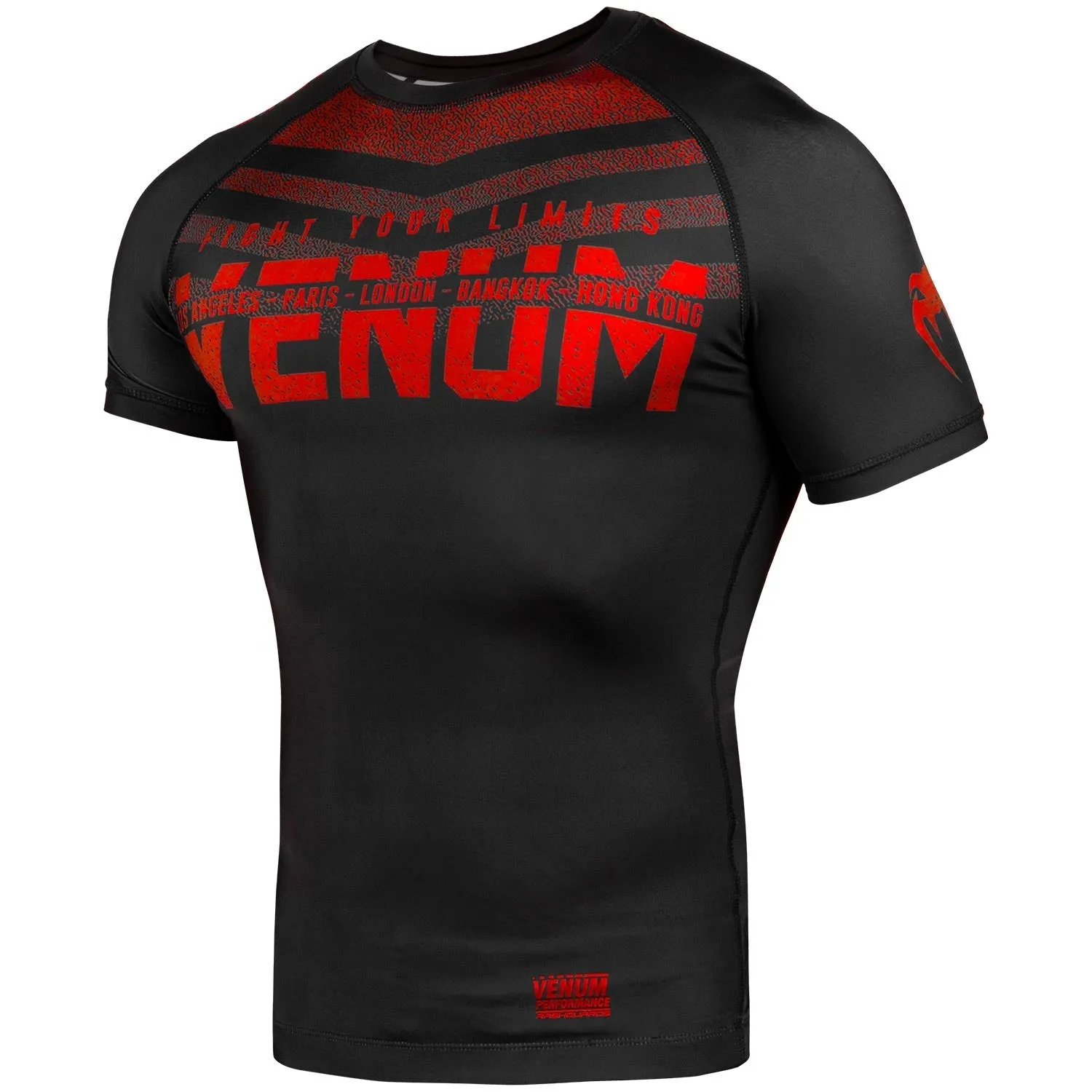 Rashguard Venum Signature - Manches courtes - Noir/Rouge