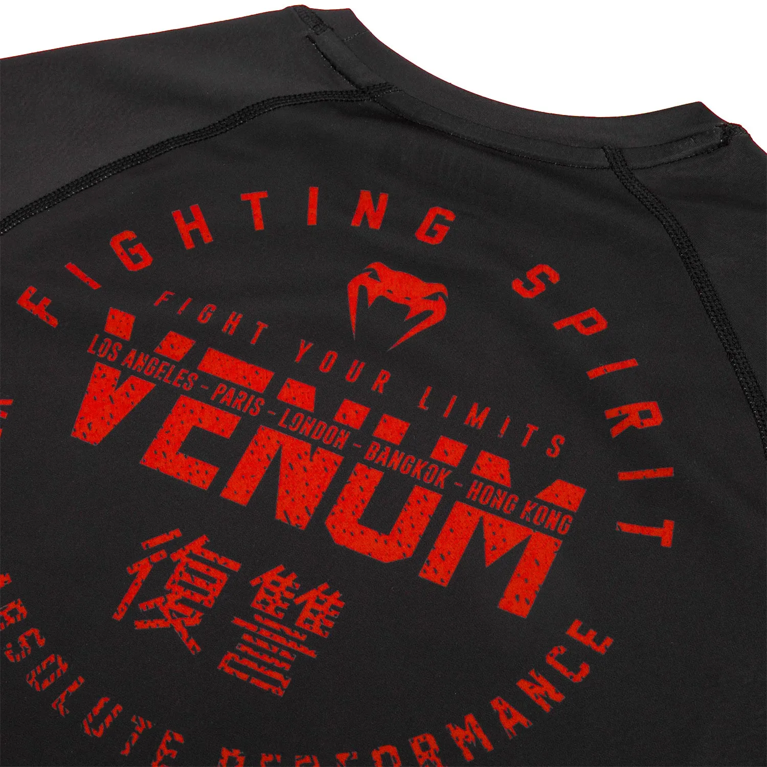 Rashguard Venum Signature - Manches courtes - Noir/Rouge