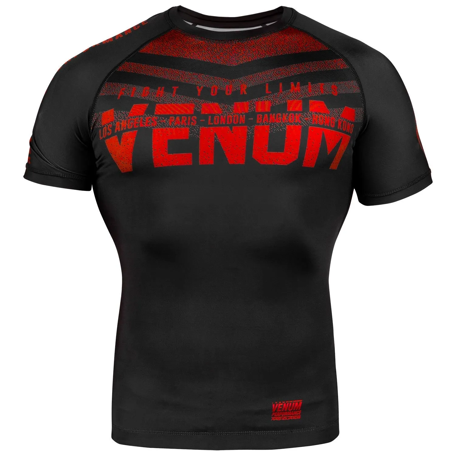 Rashguard Venum Signature - Manches courtes - Noir/Rouge