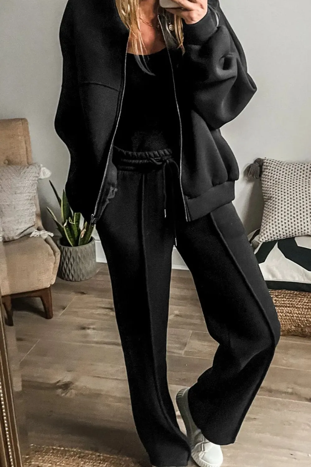Ready for it Zip Up Long Sleeve Top and Pants Set