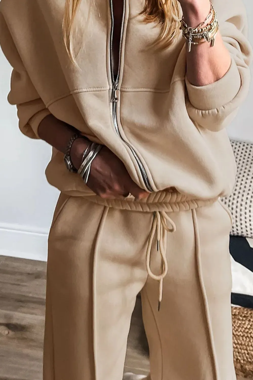 Ready for it Zip Up Long Sleeve Top and Pants Set