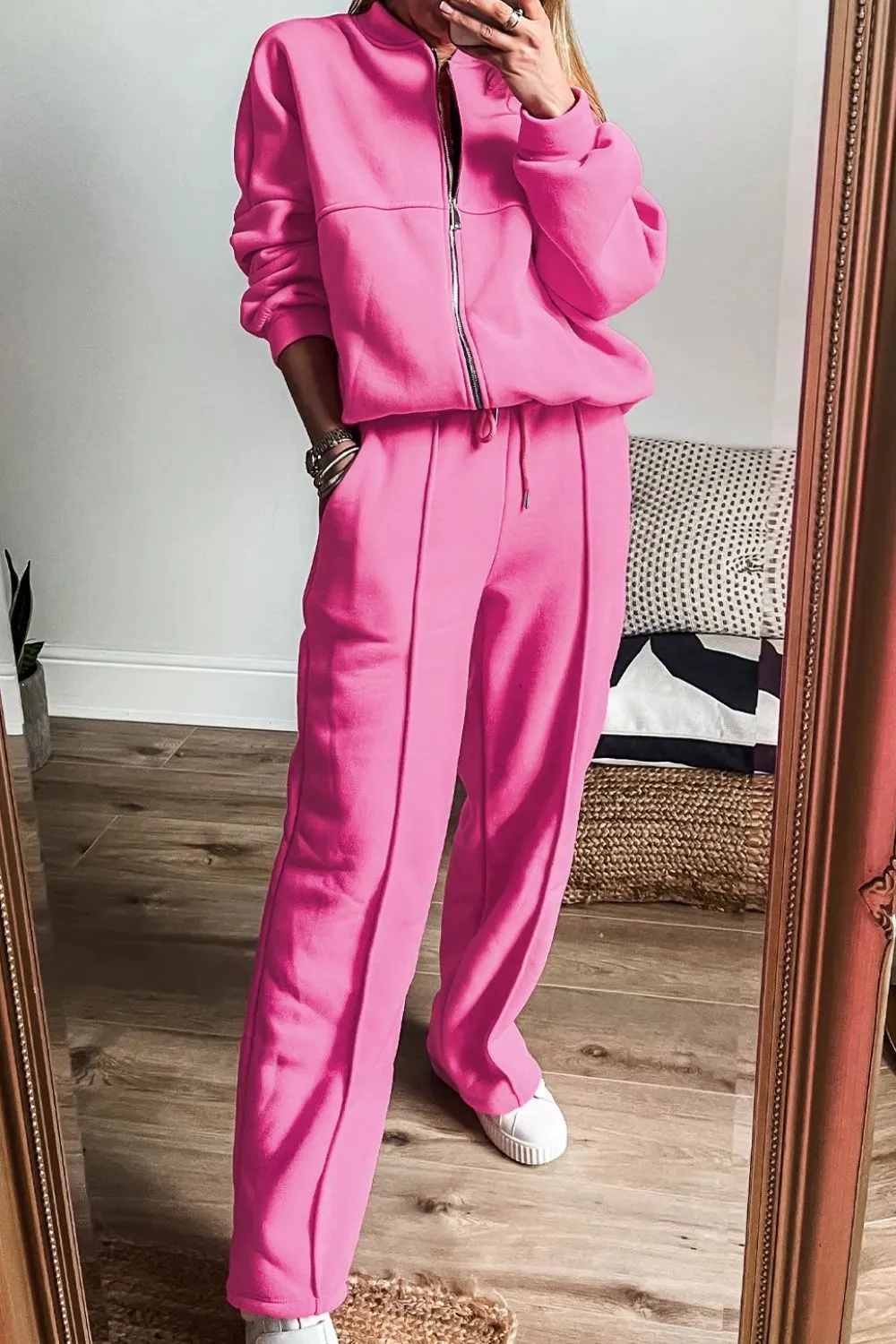 Ready for it Zip Up Long Sleeve Top and Pants Set