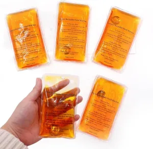 Reusable Snap Heat Pack, Hand Warmers Click, Hand Warmers Boil Click Heat Pocket Hand Warmer, Pouch Gel Hand Warmers for Camping for Outdoor, Indoor, Working, Studying, Camping, Warm Gifts (Set of 4)