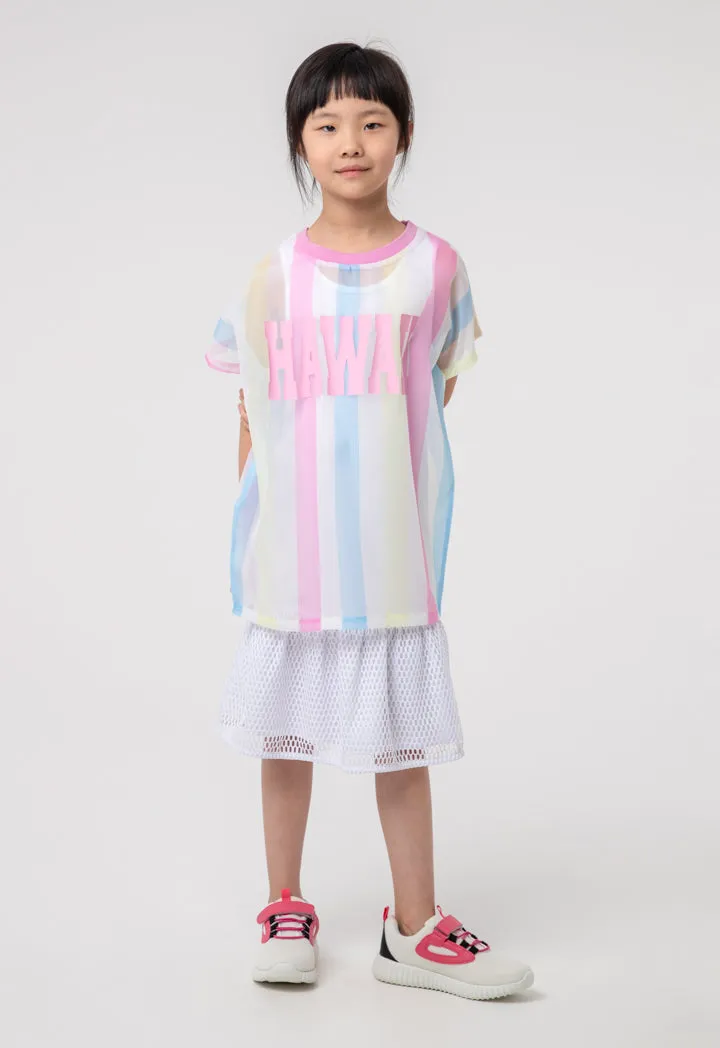 Ribbed Mesh Cut-Out Combo Dress